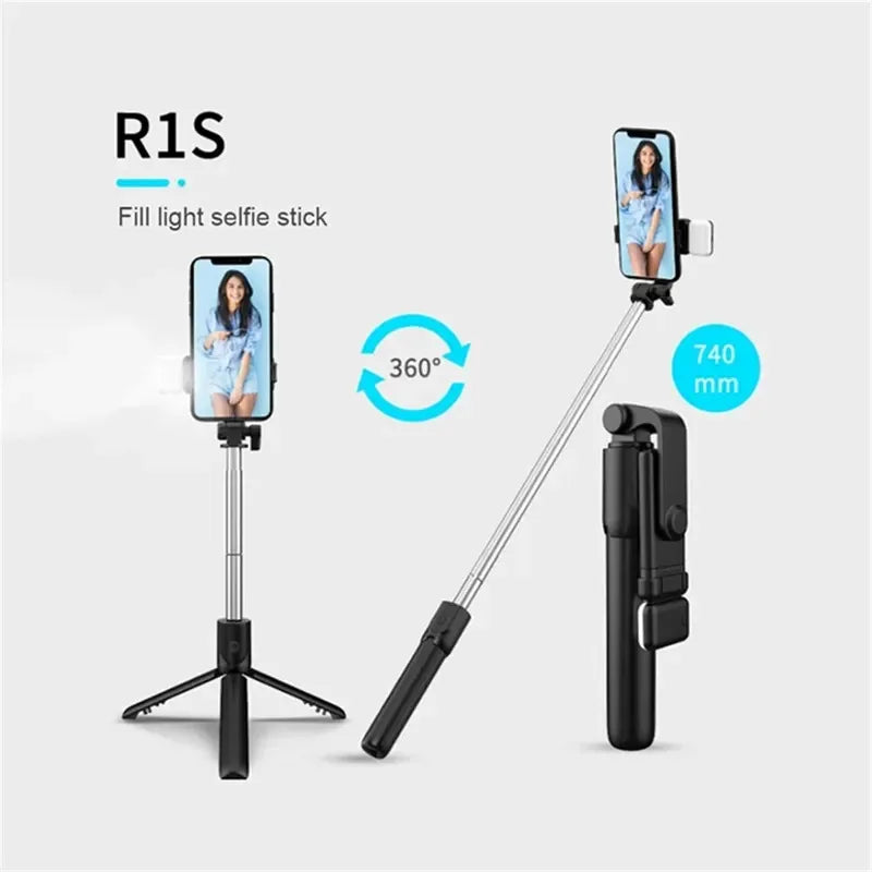 Cell Phone Selfie Stick Tripod Bluetooth Remote Wireless Selfi Stick Phone HolderStand