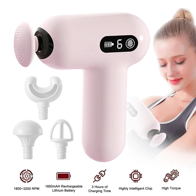 Mini Portable Electric Massage Gun Muscle Relaxation And Slimming Fitness Enhancement Compact Muscle Shaping Massager