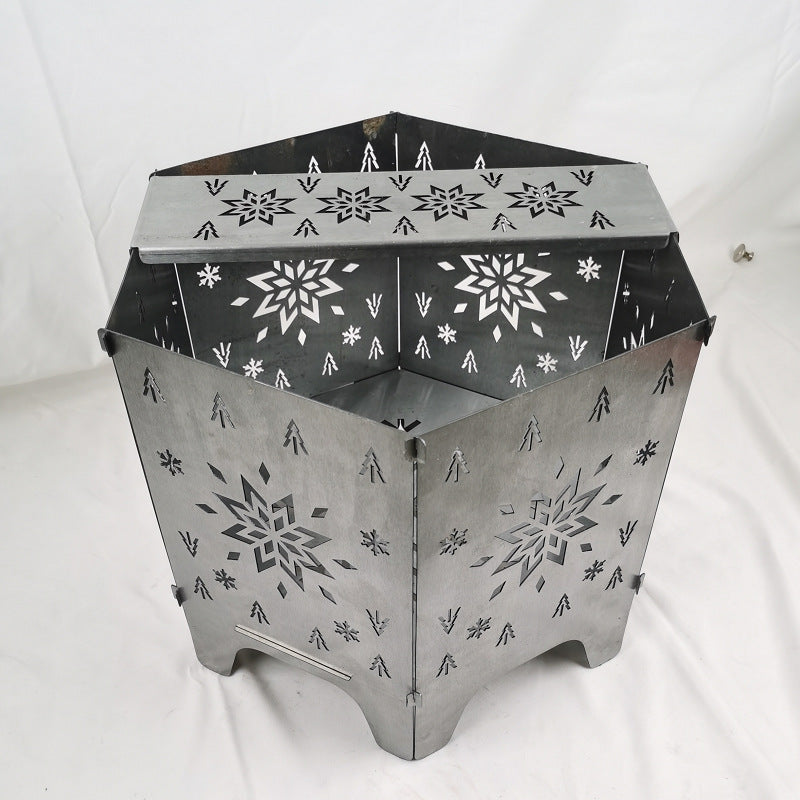 Camping Equipment Campfire Party Folding Outdoor Firewood Stove Portable Picnic Stoves Card Fire Table