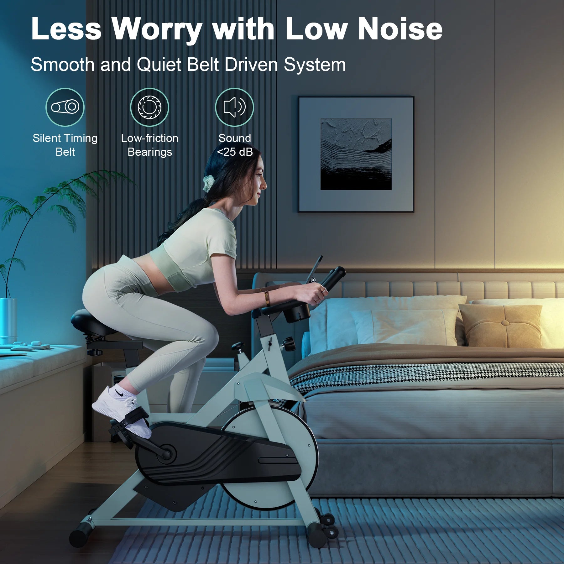 Exercise Bike, 32-Level Magnetic Resistance Stationary Bikes for Home