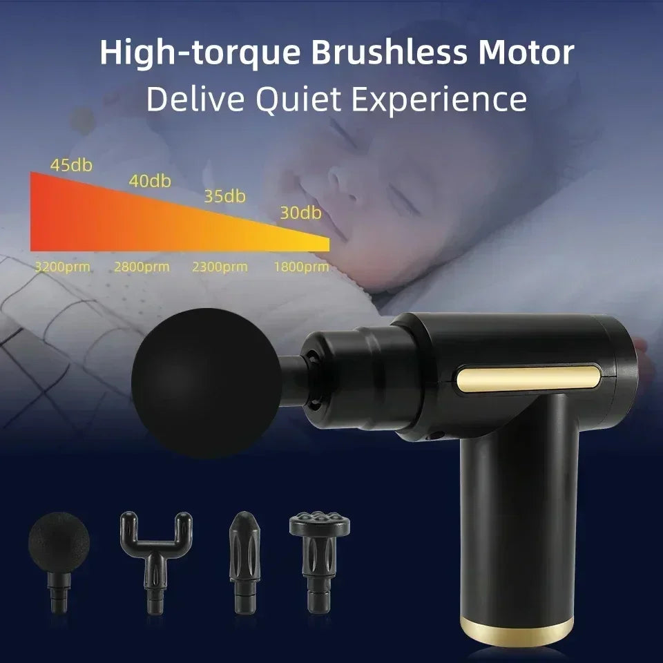Multifunctional fascia gun massager instrument portable muscle massage