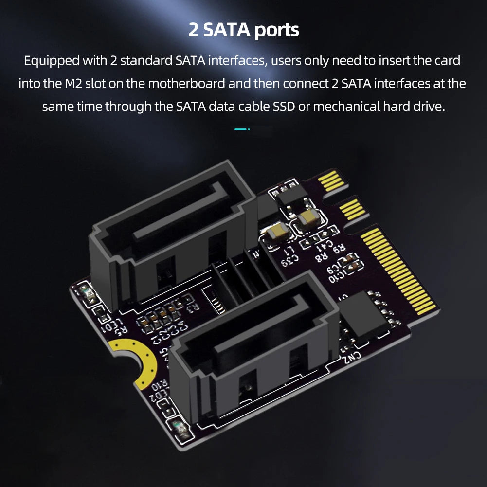 M2 To SATA3.0 Adapter Card PCI-E3.0 KEY A + E WIFI M.2 To SATA Converter Card
