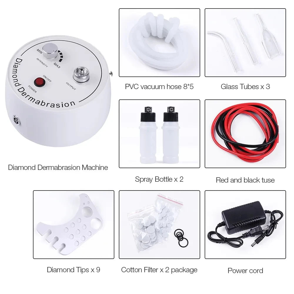 3-in-1 Diamond Microdermabrasion Machine – Facial Exfoliation