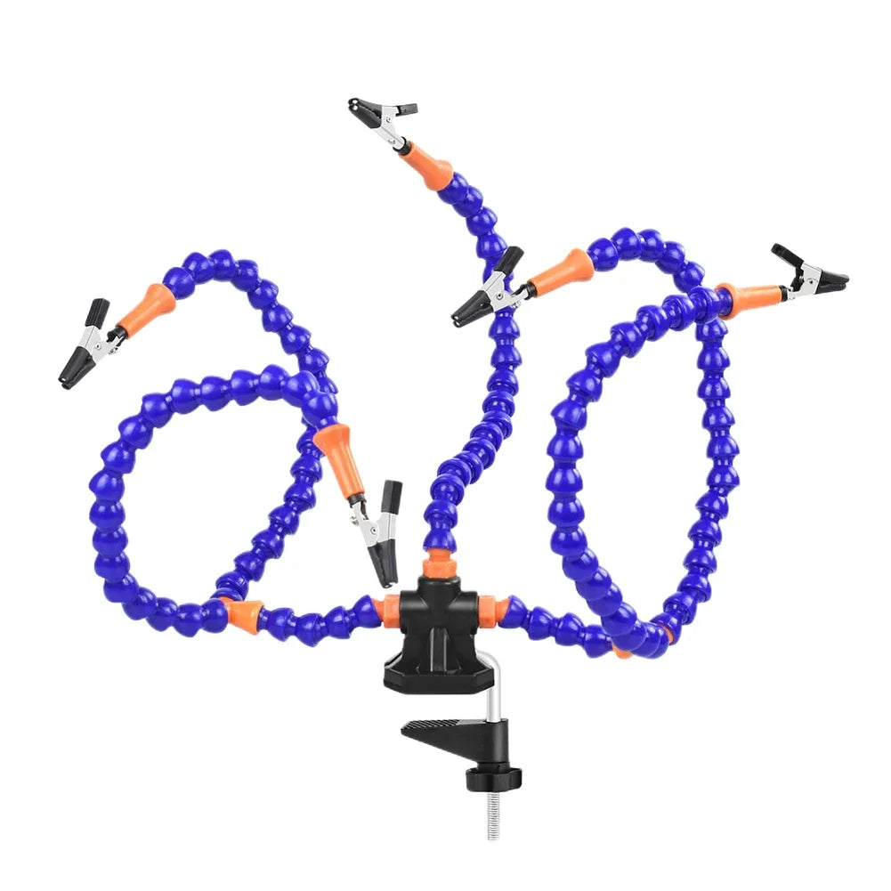 Soldering Iron Holder Flexible Arms Rotatable Clips Soldering Third Hand Tool Detachable