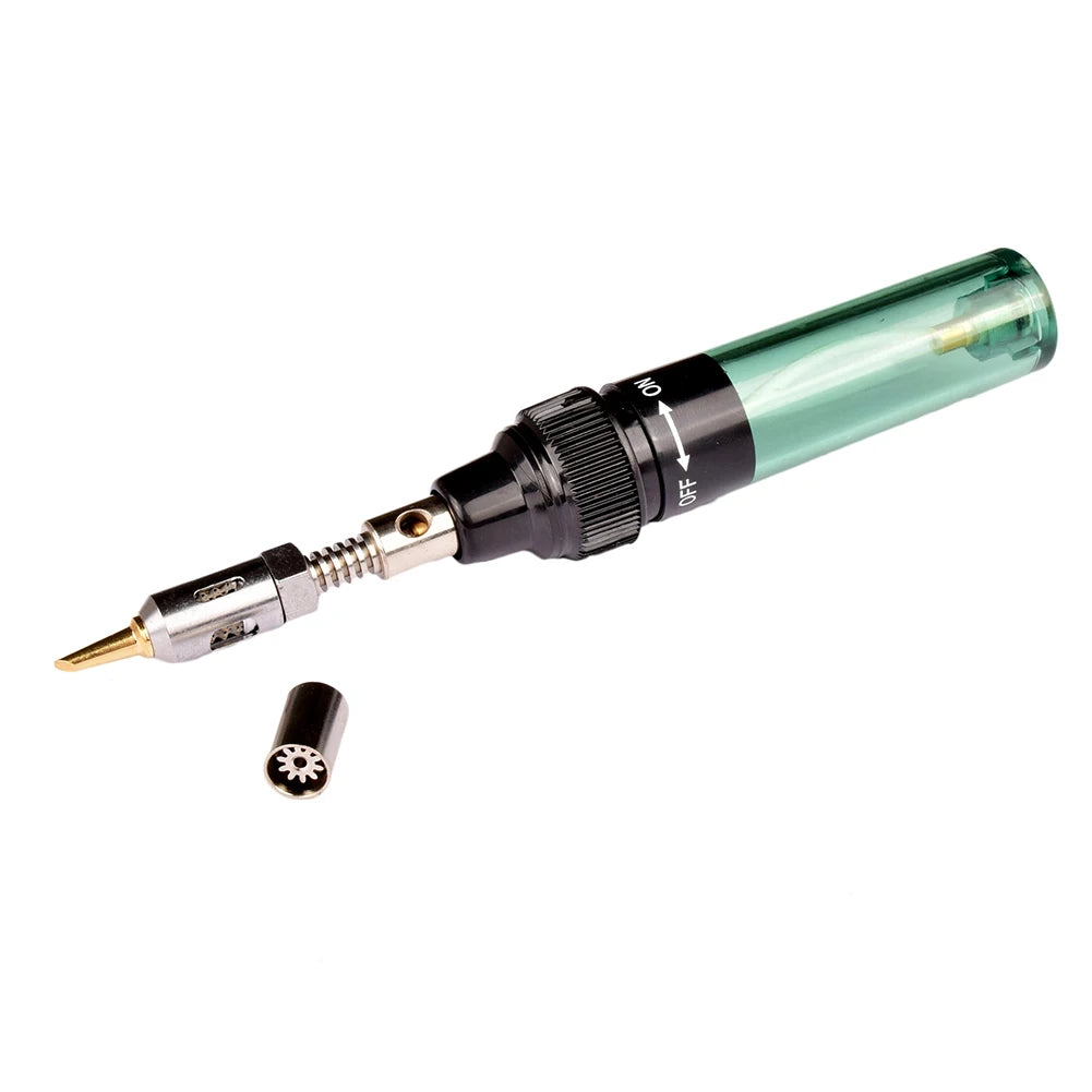 Cordless Butane Soldering Iron Kit Adjustable Flame MT-100 14 in 1