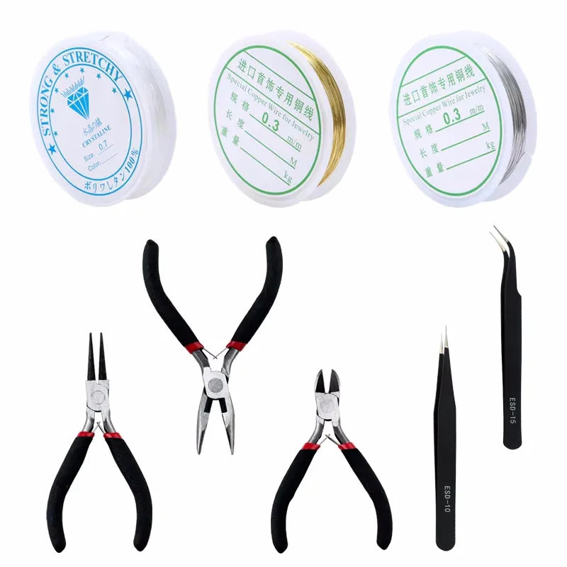 Jewelry Making Supplies Kit with Jewelry Making Tools Earring Charms Jewelry Wires