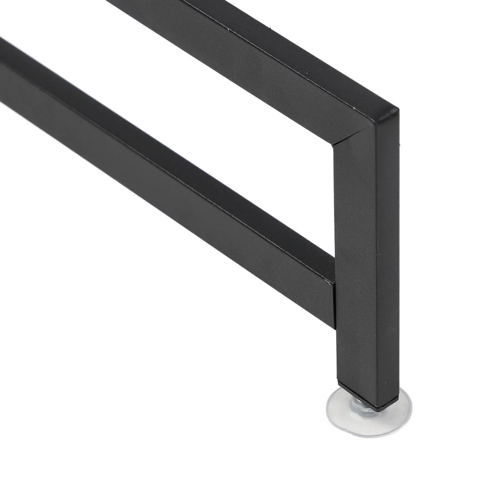 Kitchen Sink Rack Carbon Steel Space Saving 2 Tier Above Kitchen Sink Dish Drying Drainer Rack with Cover for Kitchen