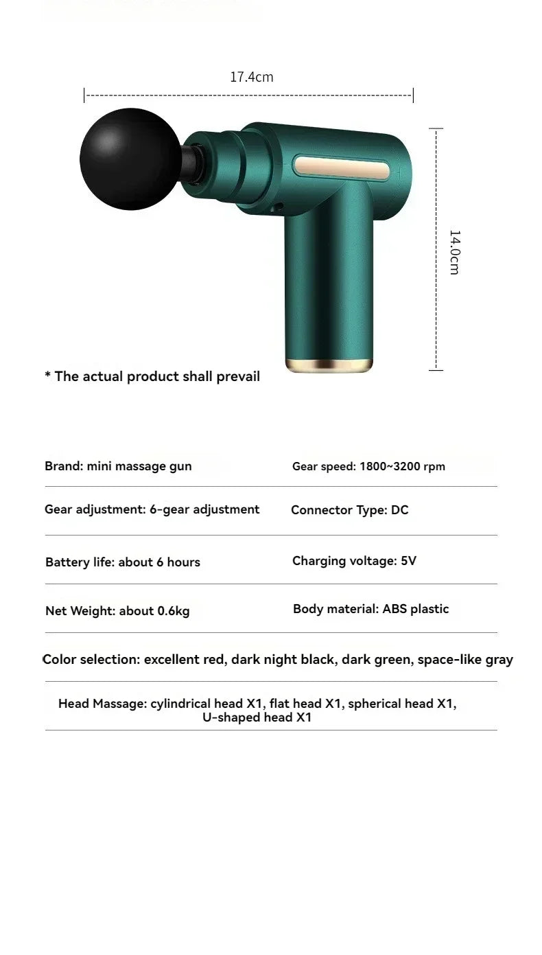 Mini Massage Gun Fascia Machine Muscle USB