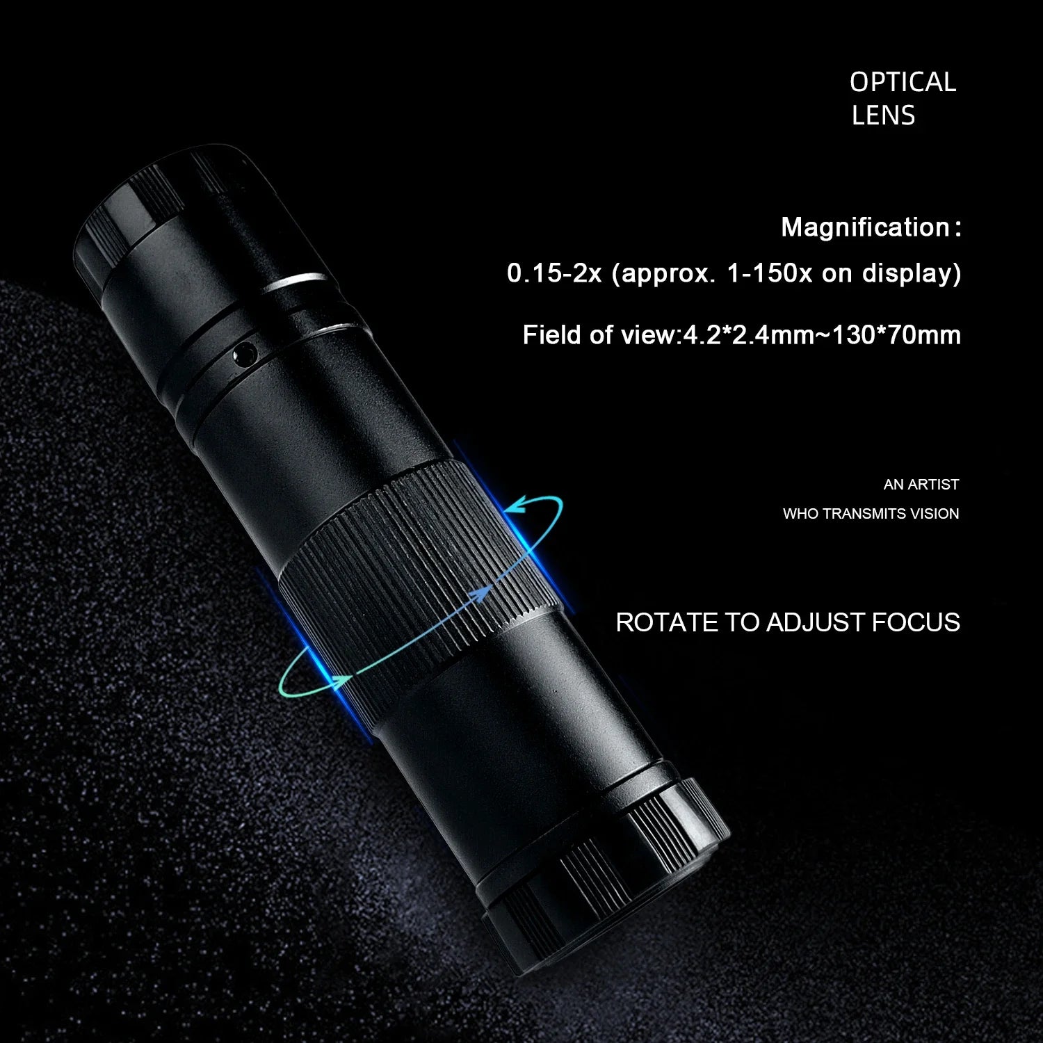 Microscope With 360° Adjustable Arm, 4K 48MP HDMI TYPE-C  0-150X Magnification