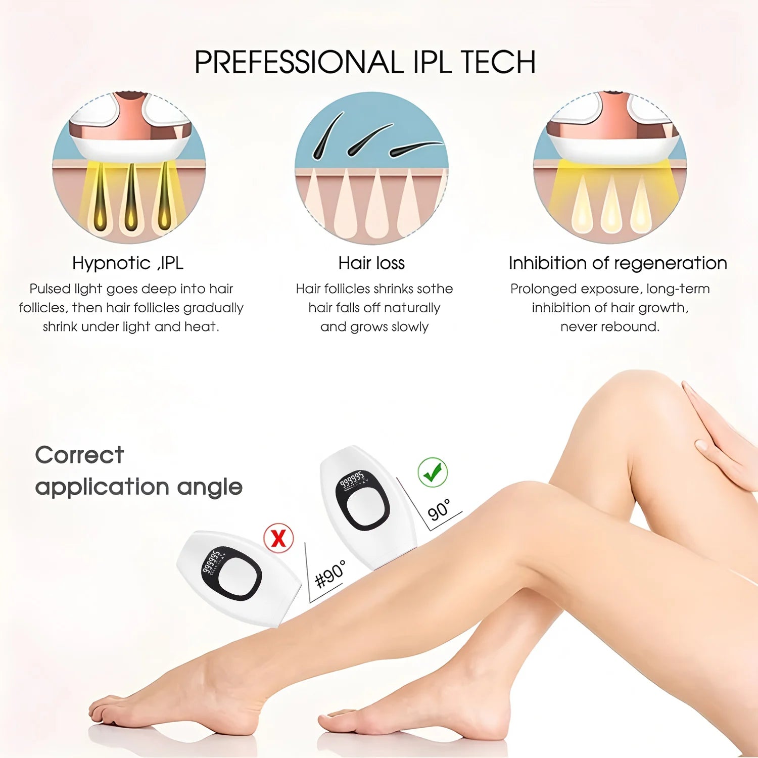 Hair Removal Device for Women Painless Smart Home Use Full Body Facial Bikini Legs Arms Face Women's Shaver Care Device