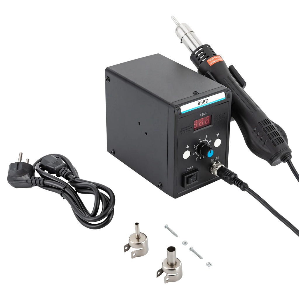 Rework Station for Electronics Repairing Desoldering Welding, 220V SMD 858D Hot Air