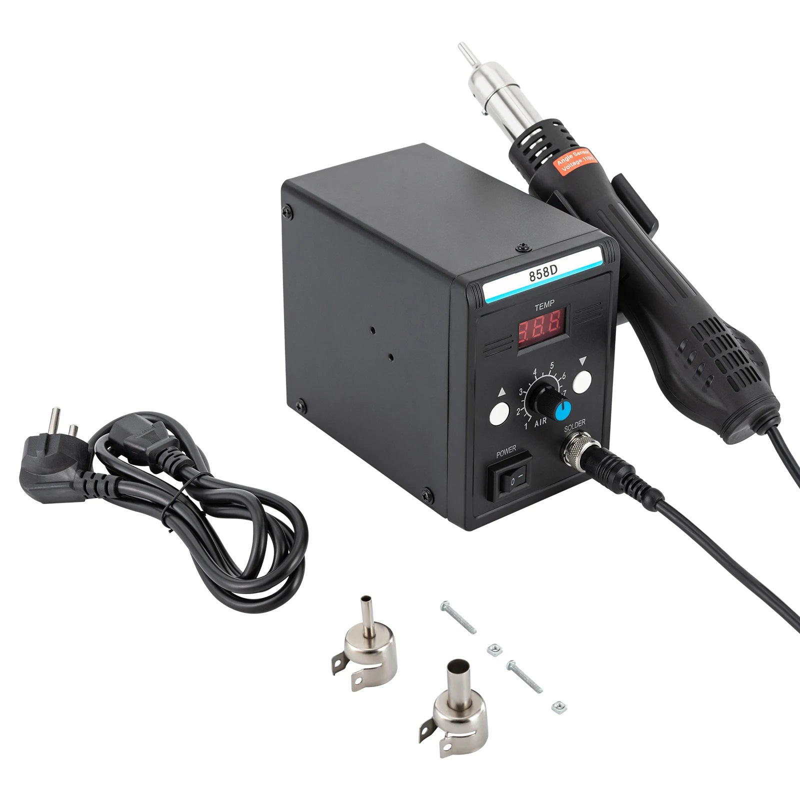 Rework Station for Electronics Repairing Desoldering Welding, 220V SMD 858D Hot Air
