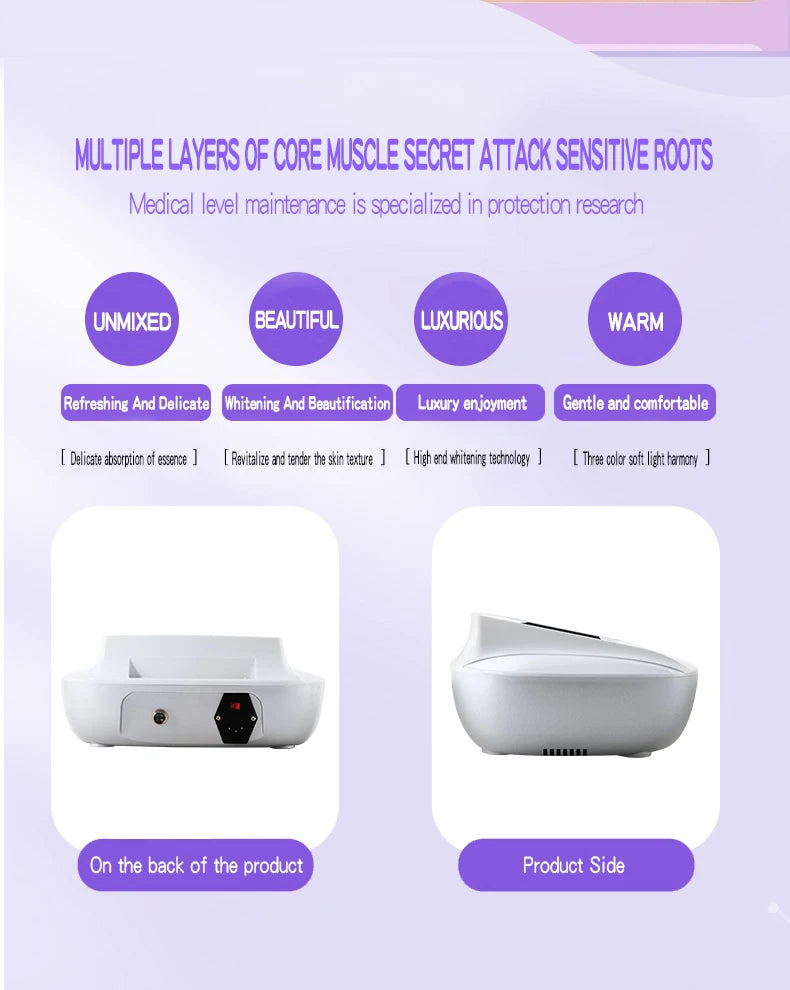 Electric Light Wave Vacuum Beauty Device with LED Panel for Body Care Skin Appearance Smoothing Firm Feel Personal Home Salon