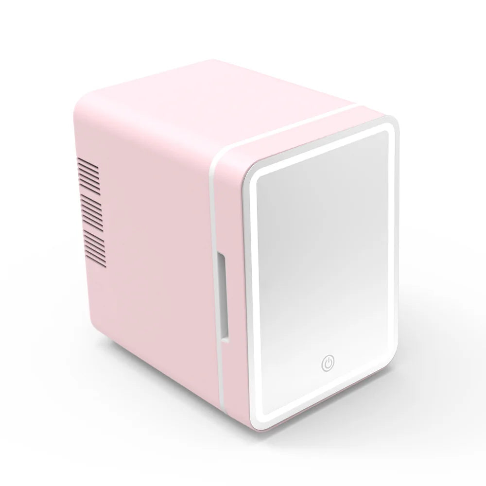 4L Portable Skincare Fridge with LED Light, Compact Mini Beauty Cooler