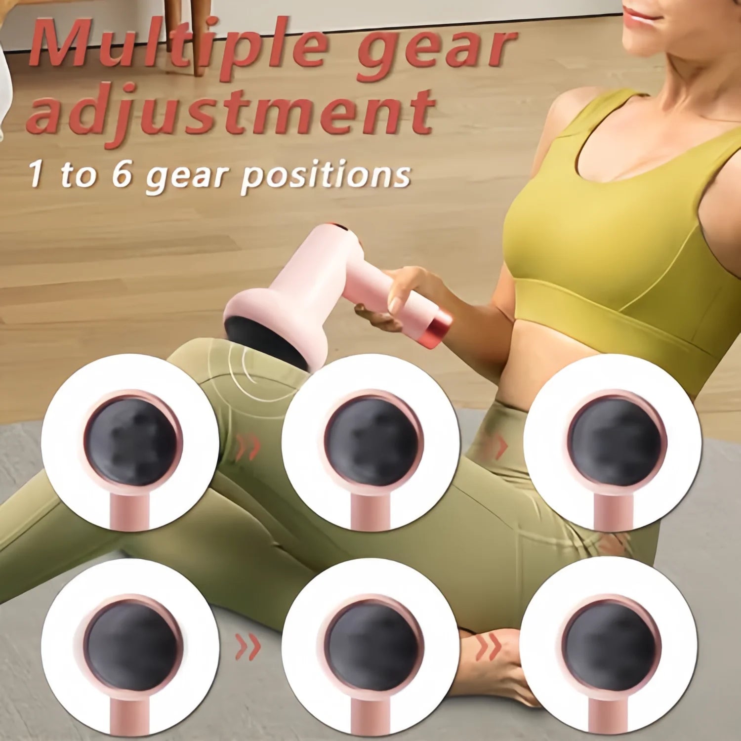 Body Massager, Home Massage Stick With 5 Massage Heads, Convenient Fat Pusher, Wireless Charging, Handheld Whole Body Kneading