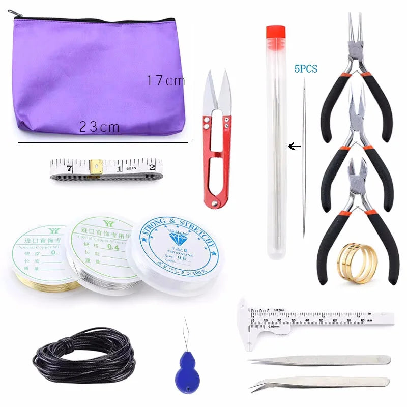Jewelry Making Supplies Kit with Jewelry Making Tools Earring Charms Jewelry Wires