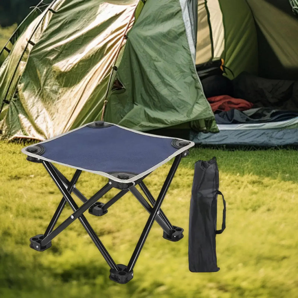 Camping stool, sleeper footstool, sturdy, practical and compact outdoor folding stool with handbag, suitable for park travel