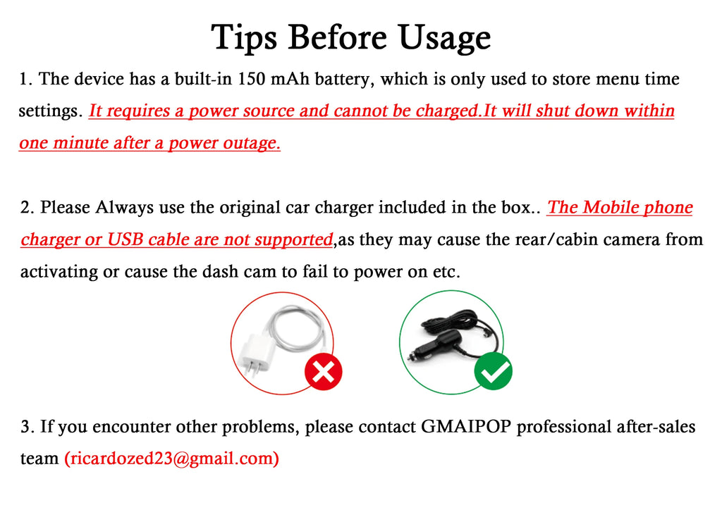 Dash Cam Front and Inside with WiFi 1080P Dual  – Car Camera with IR Night Vision,