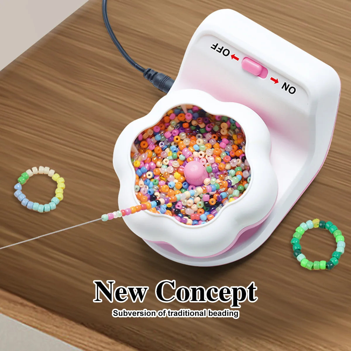 Bead Spinner Automatic Bracelet Beading Machine Jewelry Making Device Electric