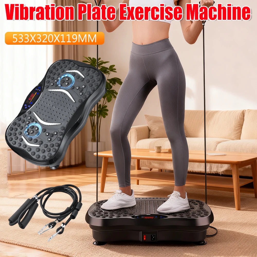 Vibration Plate Exercise Machine with Bluetooth and Adjustable Speed