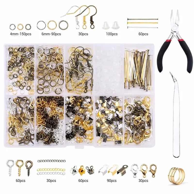 Jewelry Making Supplies Kit with Jewelry Making Tools Earring Charms Jewelry Wires