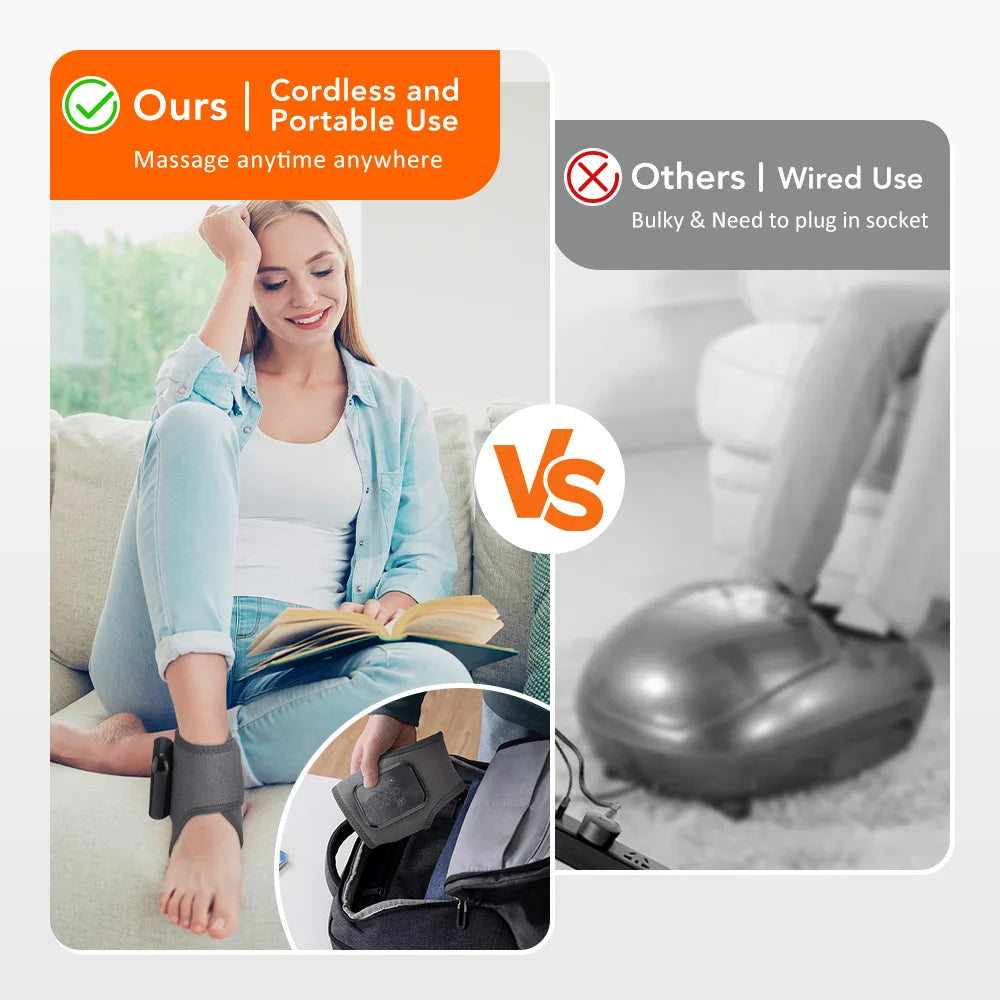Smart Heated Ankle & Foot Massager with Temperature Control
