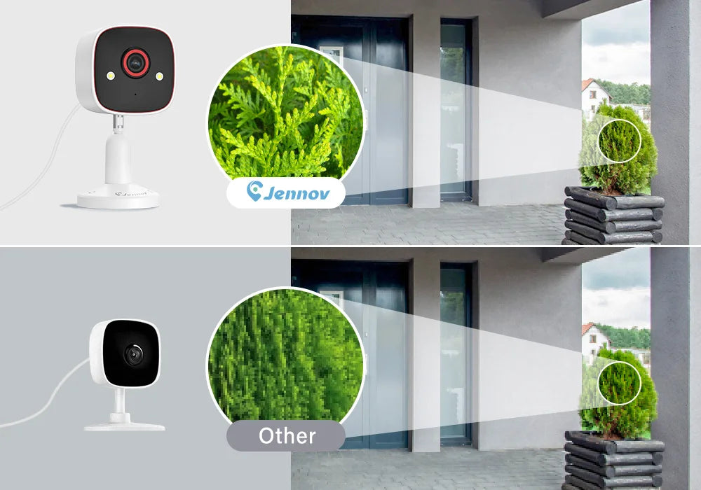 Outdoor/Indoor Security Cameras 2K HD Wireless WiFi Color Night Vision IP66 Waterproof Pet Dog Cat Baby Monitor Camera