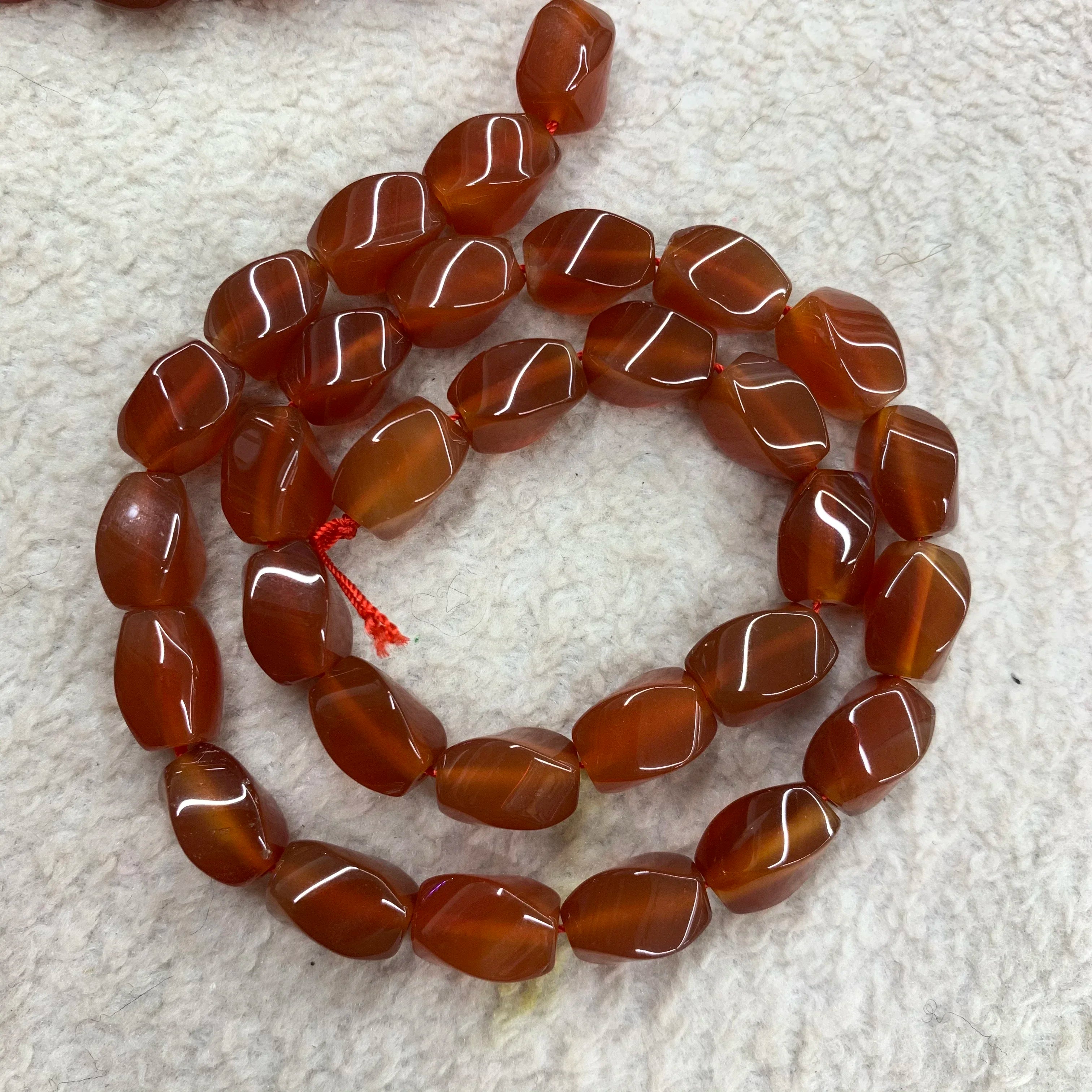 Genuine Natural Round Red Agate Loose Beads Stone Bracelet Gemstone