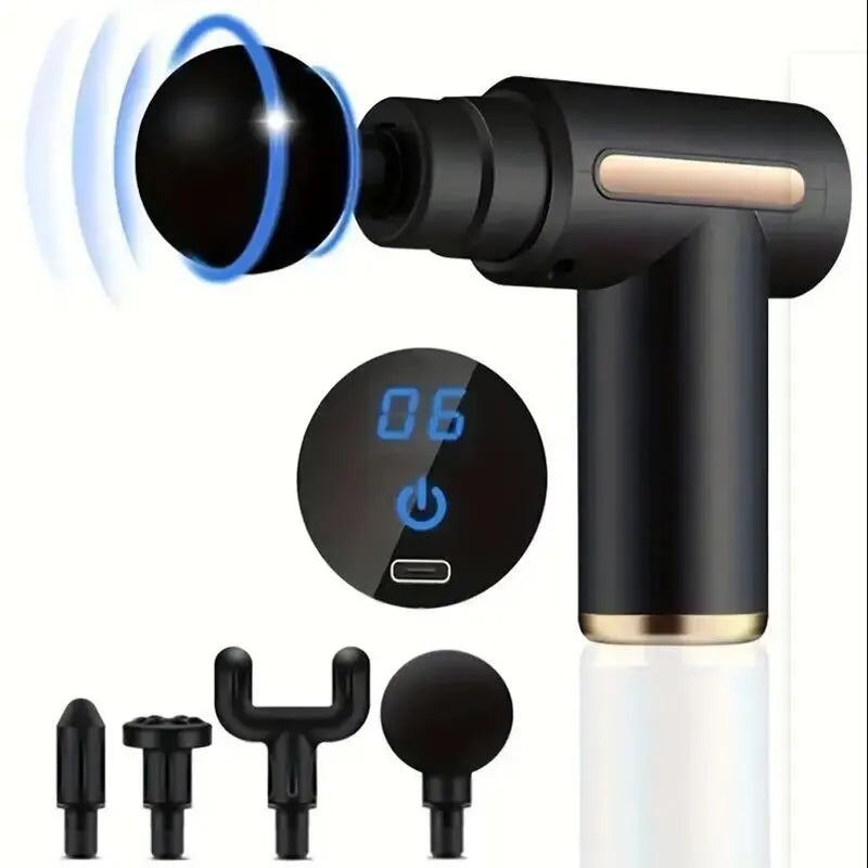 99-Speed Deep Tissue Percussion Massage Gun with Multiple Attachments for Muscle Recovery