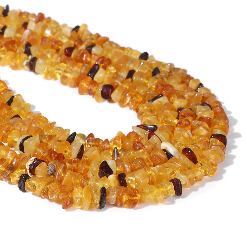 Amber Beads Round Oval Irregular Genuine Ambers Gem Stone Beads For Jewelry Making