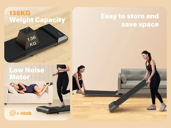 300lbs Treadmill for Home Treadmills Walking Pad LCD Digital Data Display
