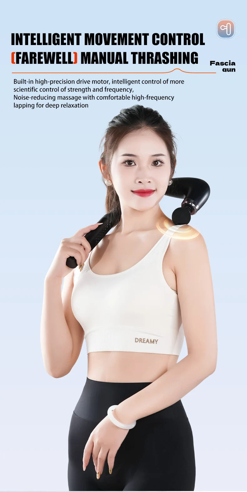 Electric Fascia Gun Massager Body Relaxation Trigger Point Massage Machine