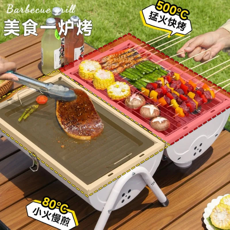 Chimney Grill Full Outdoor Camping Grill Portable Grill Double Sided Grill Charcoal Brother Stove