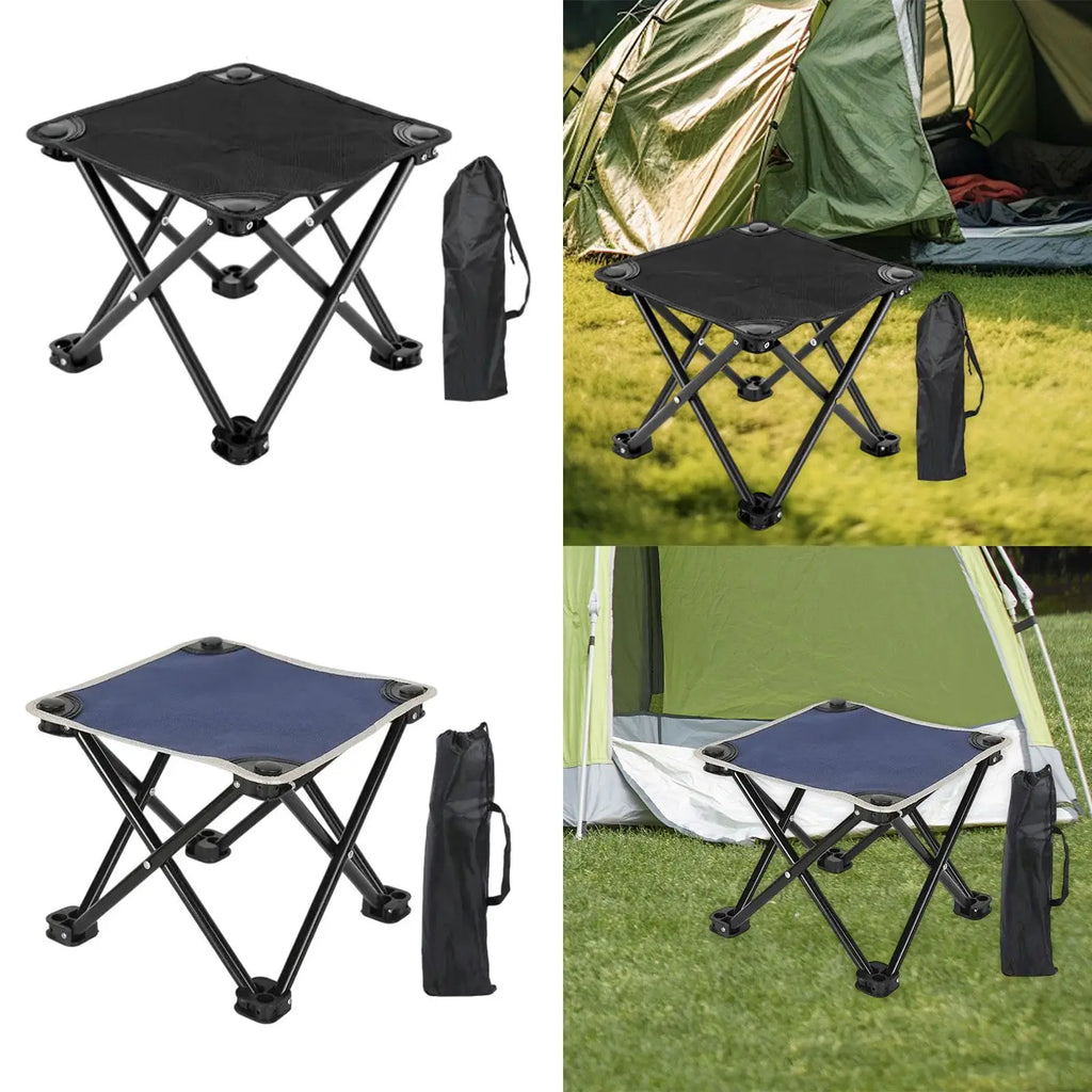 Camping stool, sleeper footstool, sturdy, practical and compact outdoor folding stool with handbag, suitable for park travel