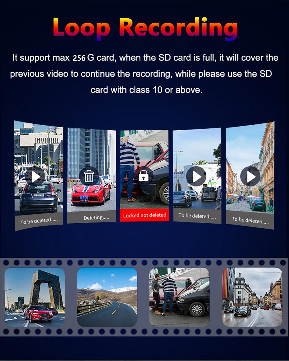 Dash Cam Video Recorders 4K WiFi Mini Front Camera