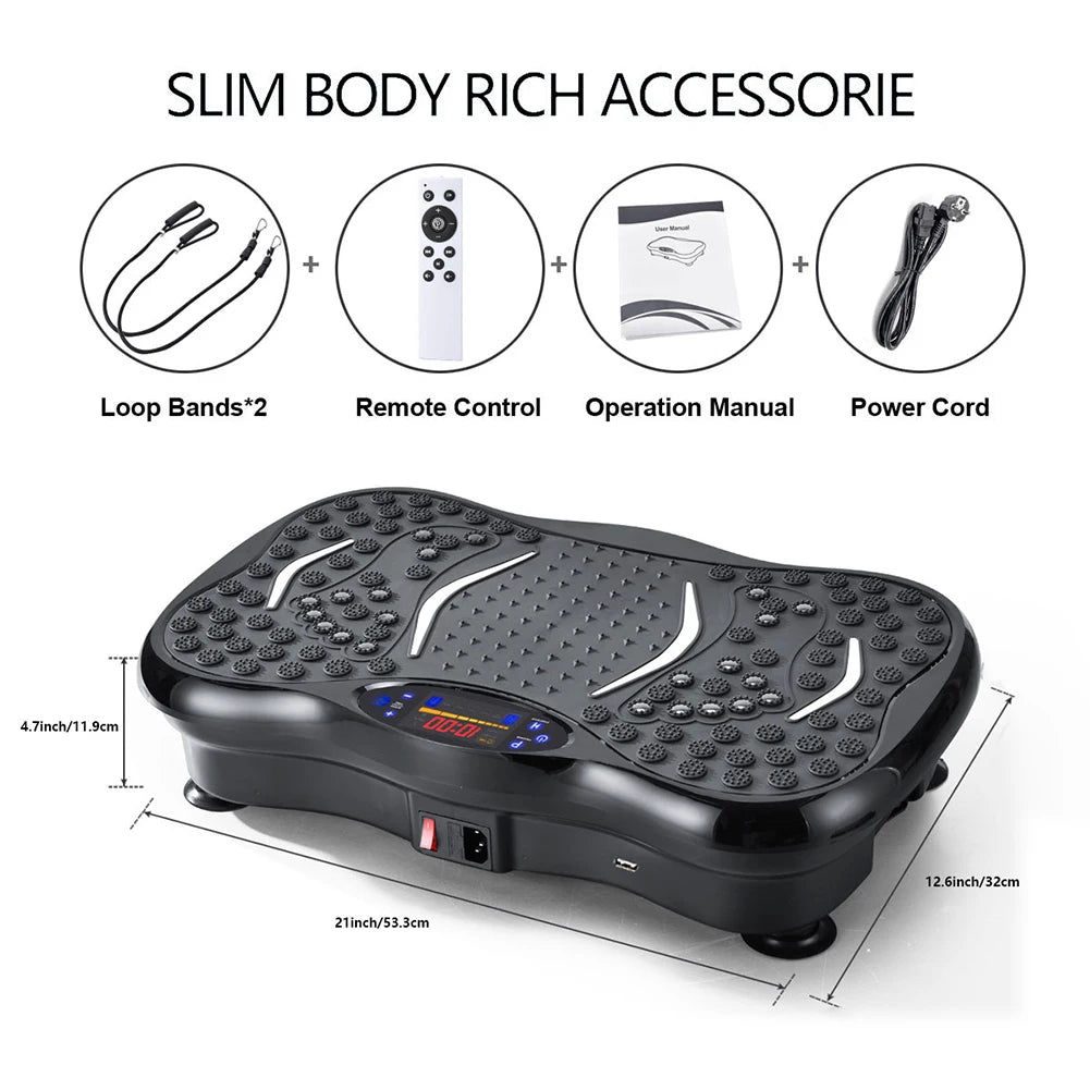 Vibration Plate Exercise Machine Whole Body Workout Bluetooth