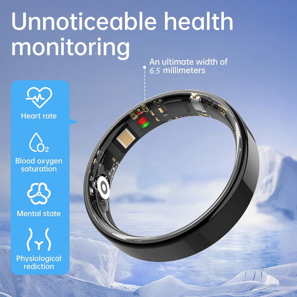 Smart Ring Bluetooth Call Heart Rate Blood Pressure Monitor 5ATM Waterproof Health Ring Men Women