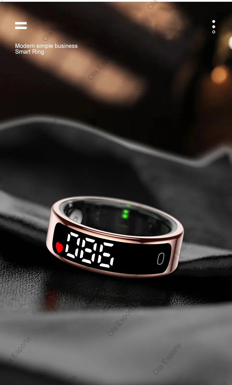 Smart Ring Hd Screen 5ATM Waterproof HeartRate Monitor