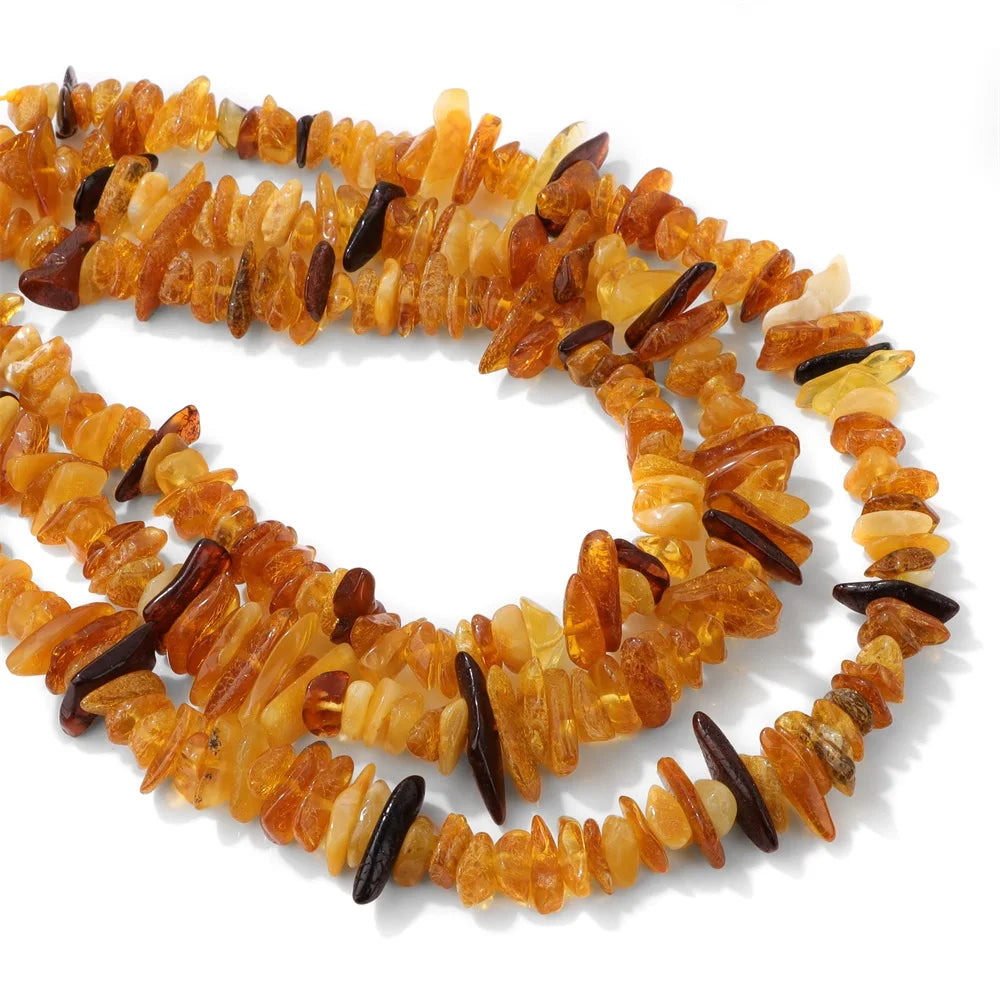 Amber Beads Round Oval Irregular Genuine Ambers Gem Stone Beads For Jewelry Making