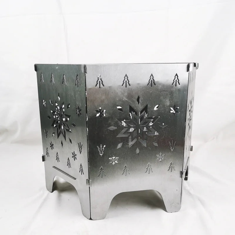 Camping Equipment Campfire Party Folding Outdoor Firewood Stove Portable Picnic Stoves Card Fire Table