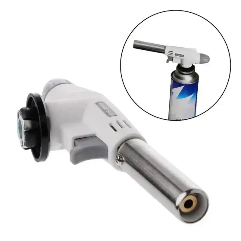 Outdoor Camping Gas Burner Gas Torch Flame Gun Welding Torch Cooking Flame Gun Blow for BBQ Camping Cooking