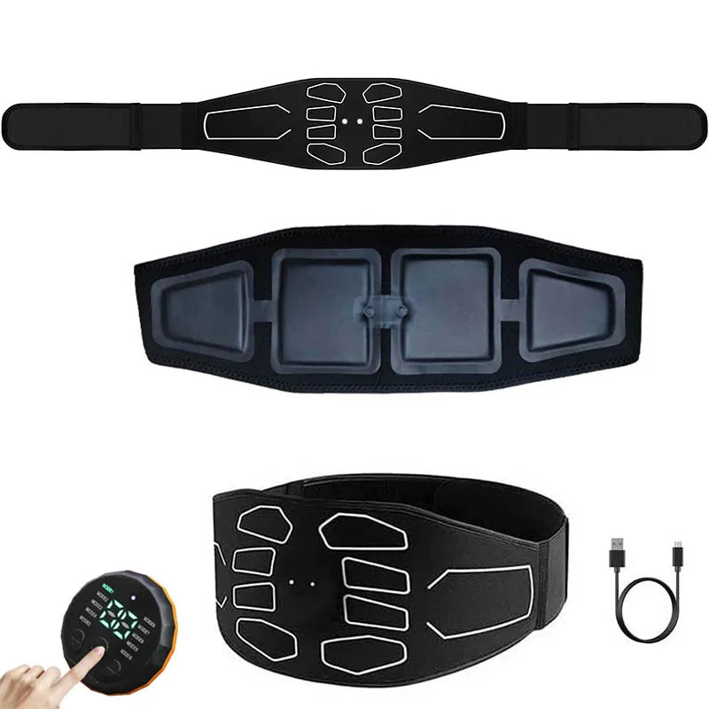 120cm EMS Abdominal Massager Belt – Smart Waist Trainer Muscle Toner for Core Strength
