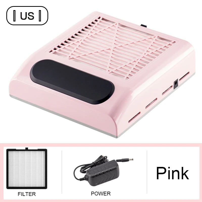Nail Dust Collector Manicure Machine Tools Strong Power Nail Vacuum