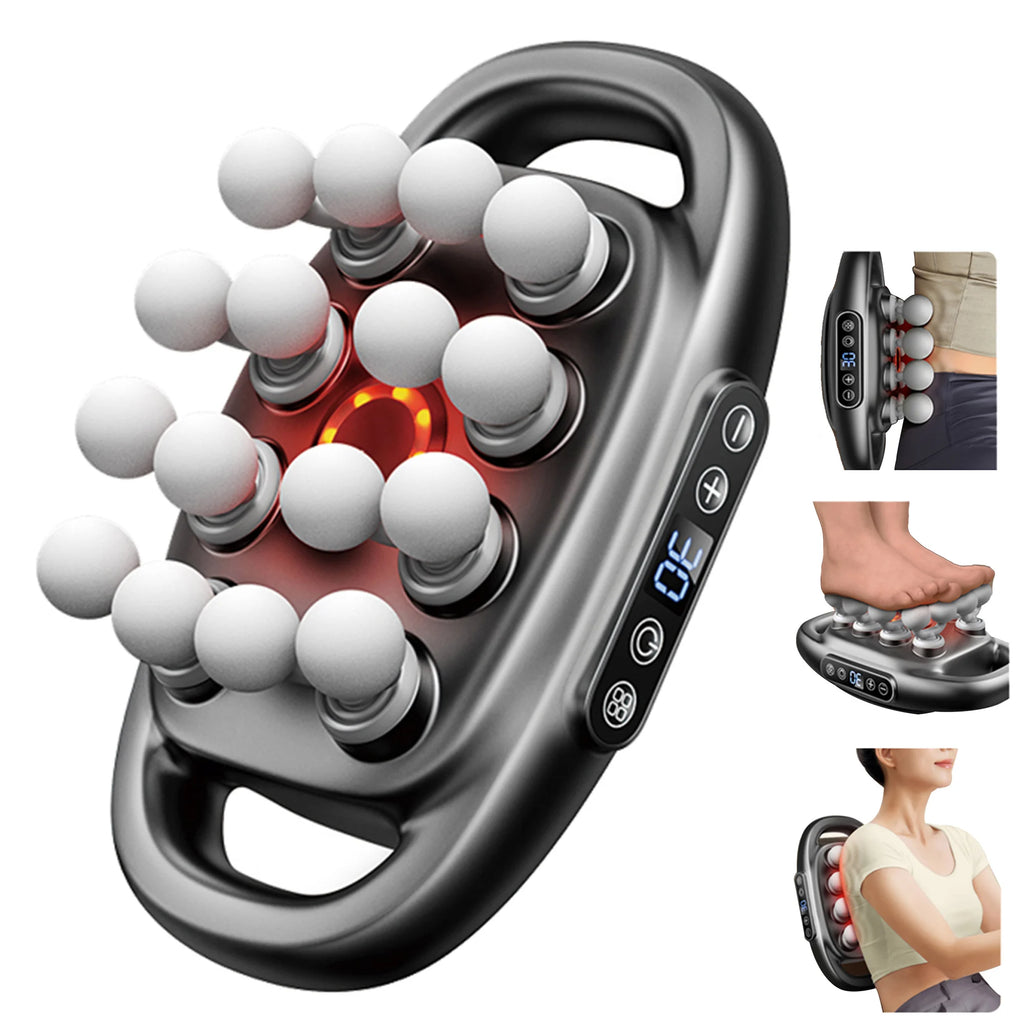 Massager Gun Set Deep Tissue Body Fitness Muscle Electric Relax Massager 16 Heads
