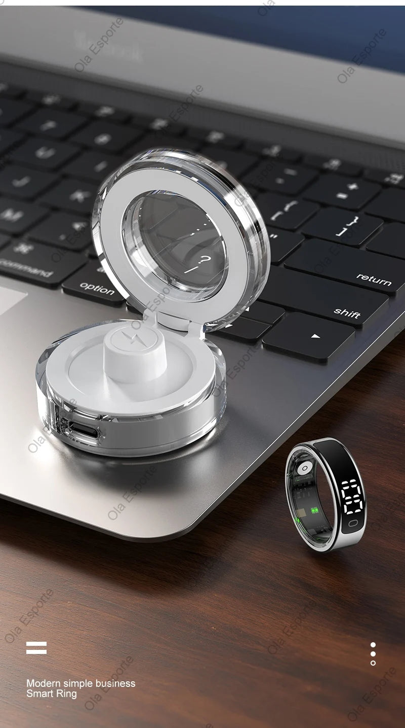 Smart Ring Hd Screen 5ATM Waterproof HeartRate Monitor