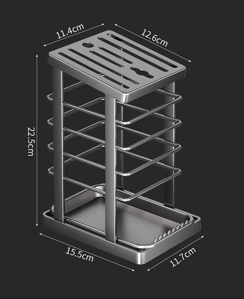 Kitchen Knife Storage Stand, Drainage Design Countertop Rack, Household Knife Block For Chef Knives