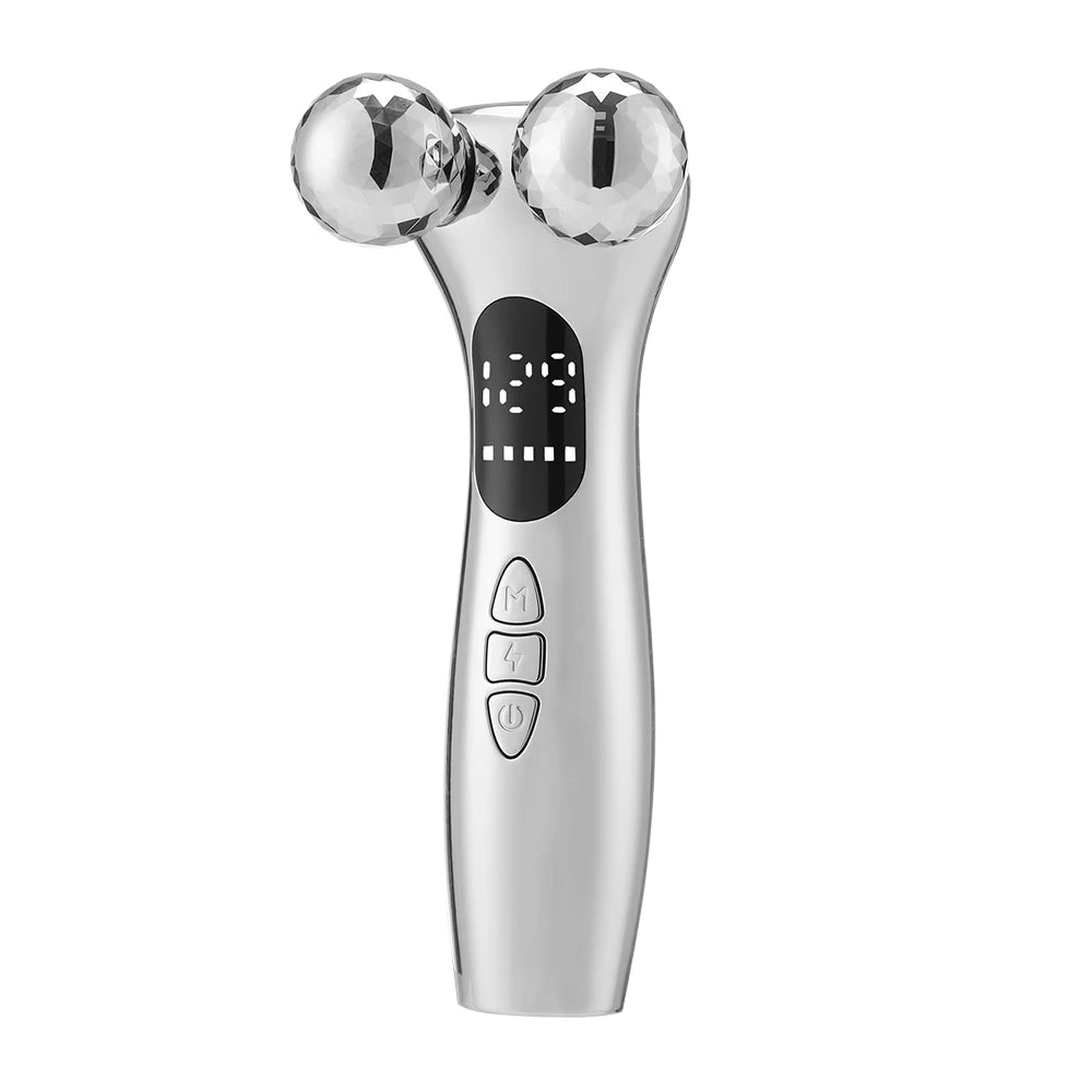 Electric Facial Micro-current Beauty Instrument LED Display Face Lift Roller Massager