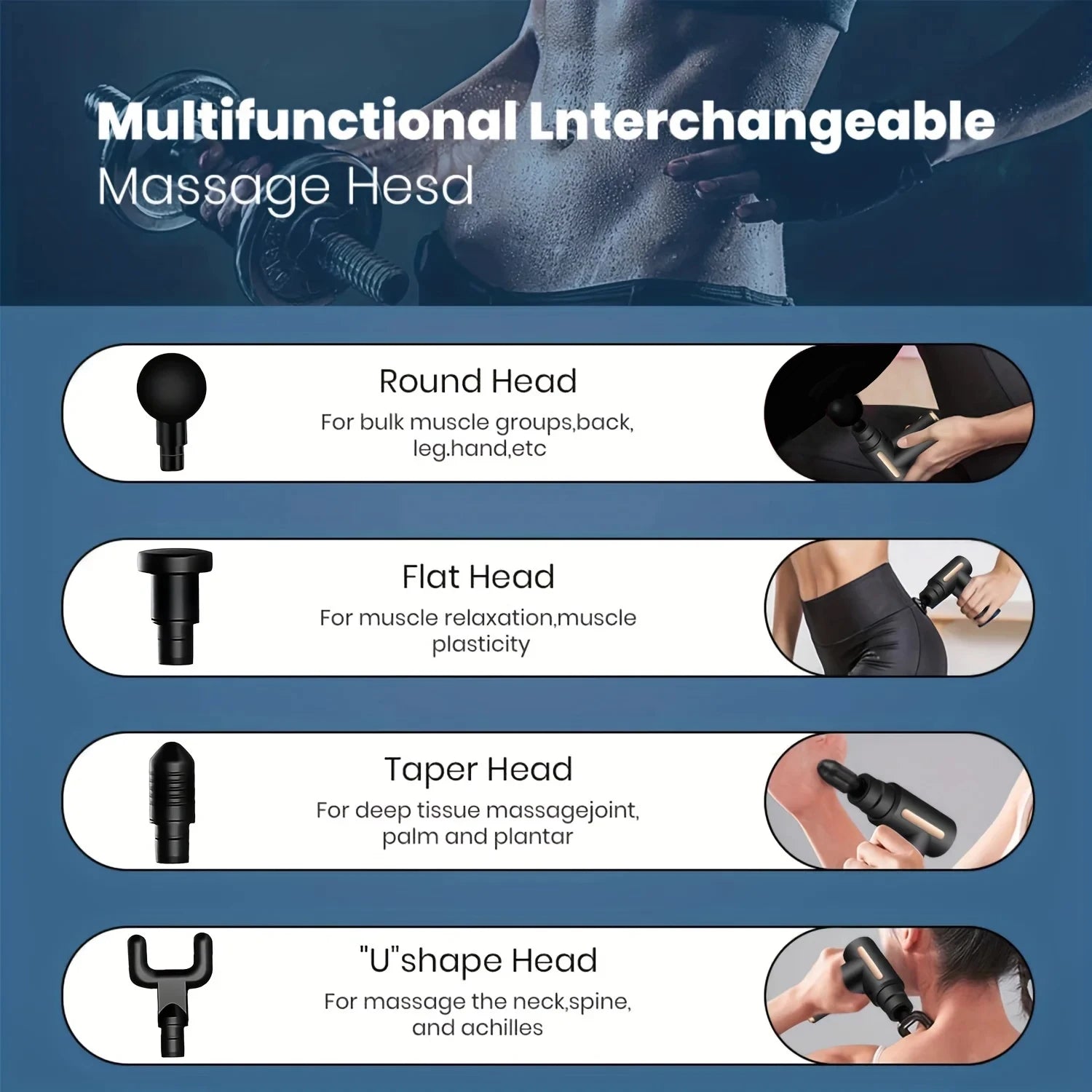 99-Speed Deep Tissue Percussion Massage Gun with Multiple Attachments for Muscle Recovery
