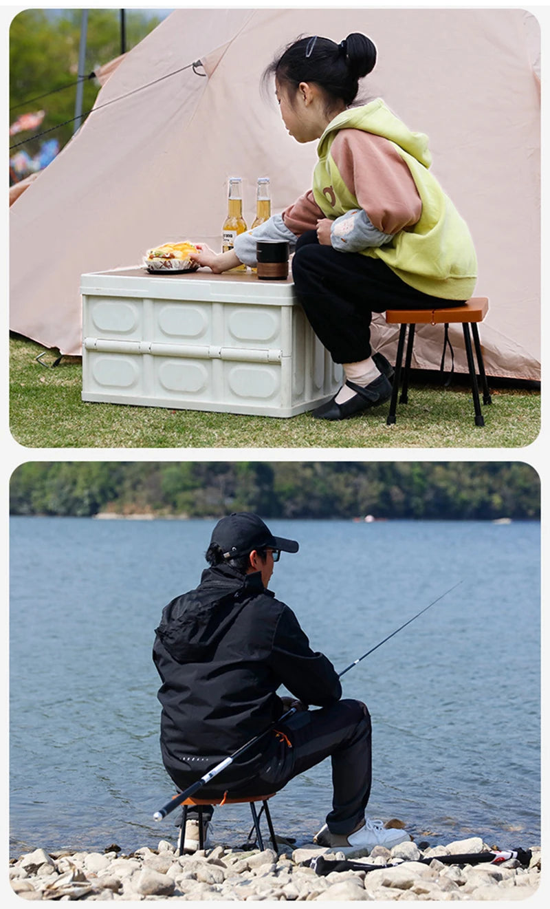 Camping Stool Portable Collapsible Seat for Outdoor Fishing Hiking Ultra-Light Plastic Aluminum Alloy Camping Picnic Stools
