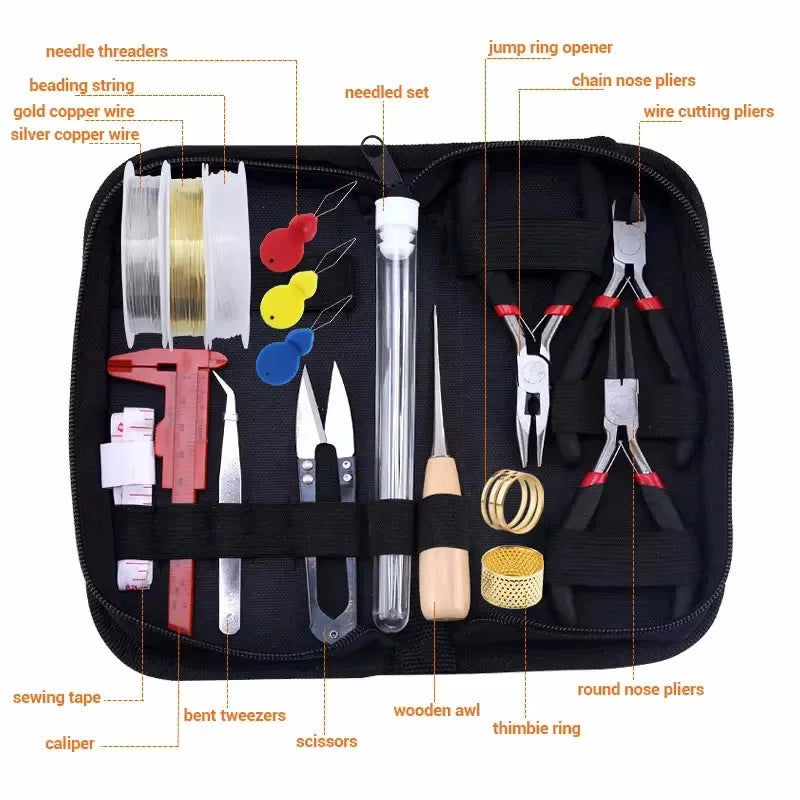 Jewelry Making Supplies Kit with Jewelry Making Tools Earring Charms Jewelry Wires